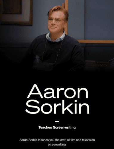 Introducing Aaron Sorkin as MasterClass teacher