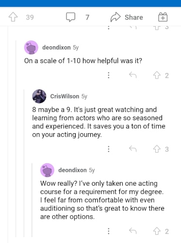 Redditor reviewing Samuel's MasterClass 