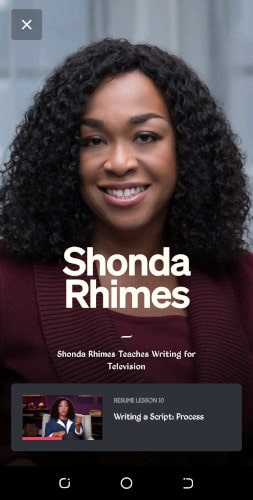 Shonda Rhimes - teacher at MasterClass