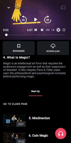A chapter in Penn and Teller MasterClass about magic act