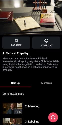 Chris Voss Masterclass Curriculum: tactical empathy lesson