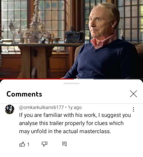A testimonial of Steph Curry's class reviews on Dan brown MasterClass youtube review
