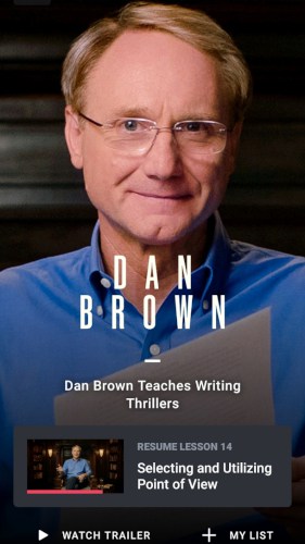 Dan Brown teaches writing thrillers in his MasterClass