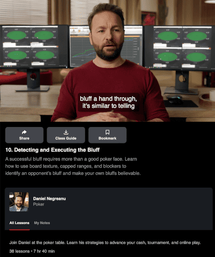 Daniel Negreanu about learning to call bluffs 