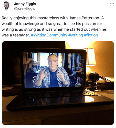 James Patterson Masterclass Review on Twitter