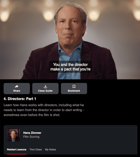 A Hans Zimmer Masterclass review on film composer-director dynamics