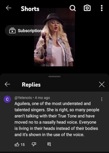 Christina Aguilera Masterclass Review on YouTube