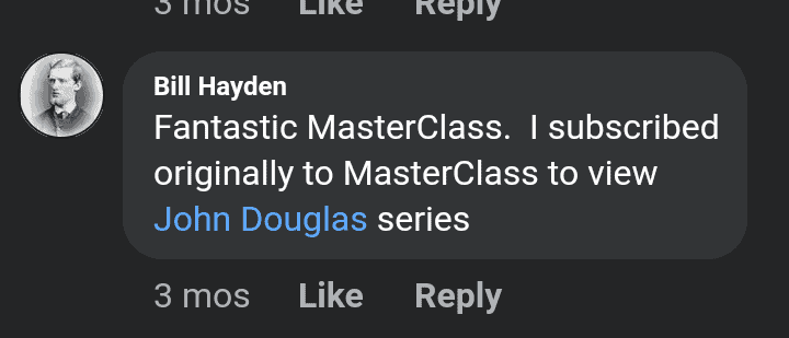 John Douglas Masterclass Review on Facebook