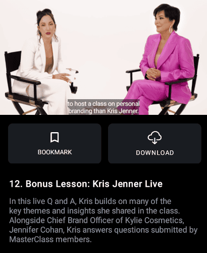 Live session with Kris Jenner