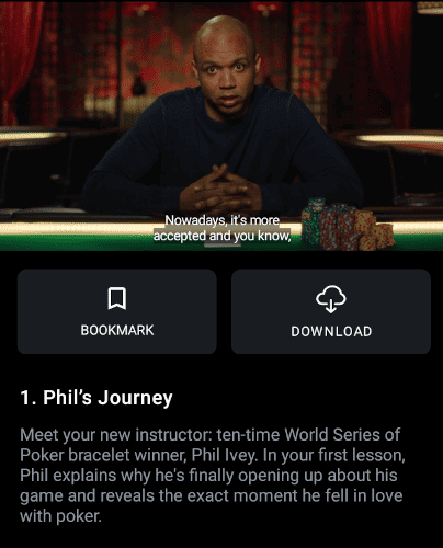 Review of Phil Ivey's MasterClass on his poker career