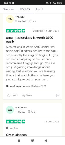 A Positive review about MasterClass