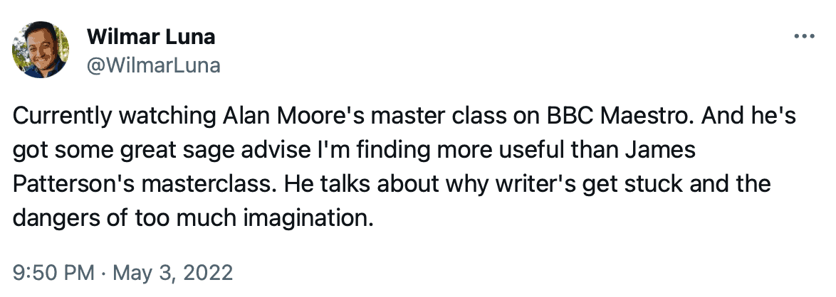 Twitter review of BBC Maestro masterclass